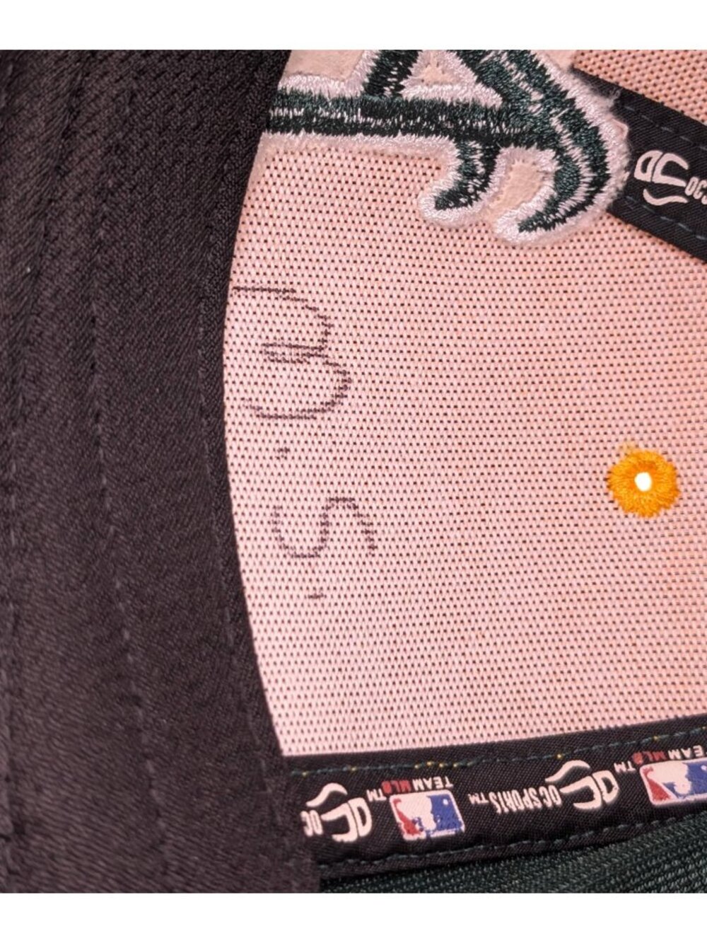 Oakland A’s Athletics TEAM MLB Adjustable Strap Baseball Cap Hat Green Yellow - Picture 6 of 6